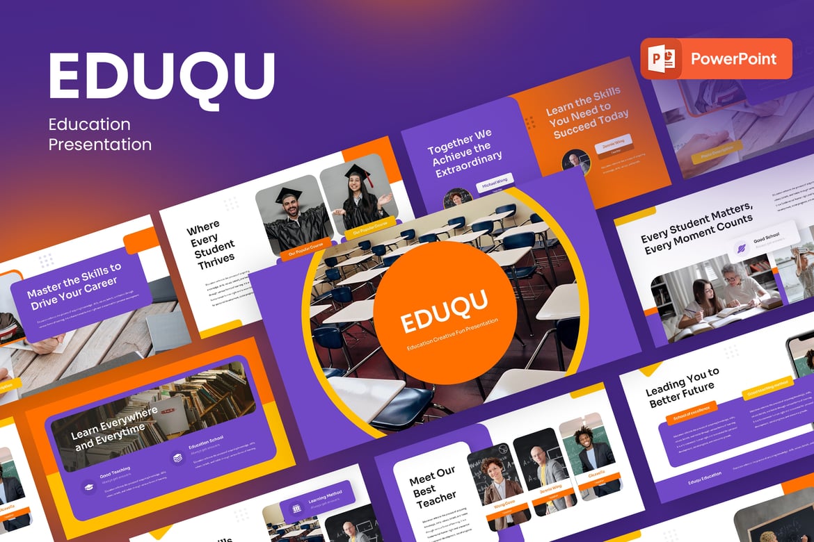 Template PowerPoint Eduqu - Solusi Presentasi Profesional untuk Semua Kebutuhan