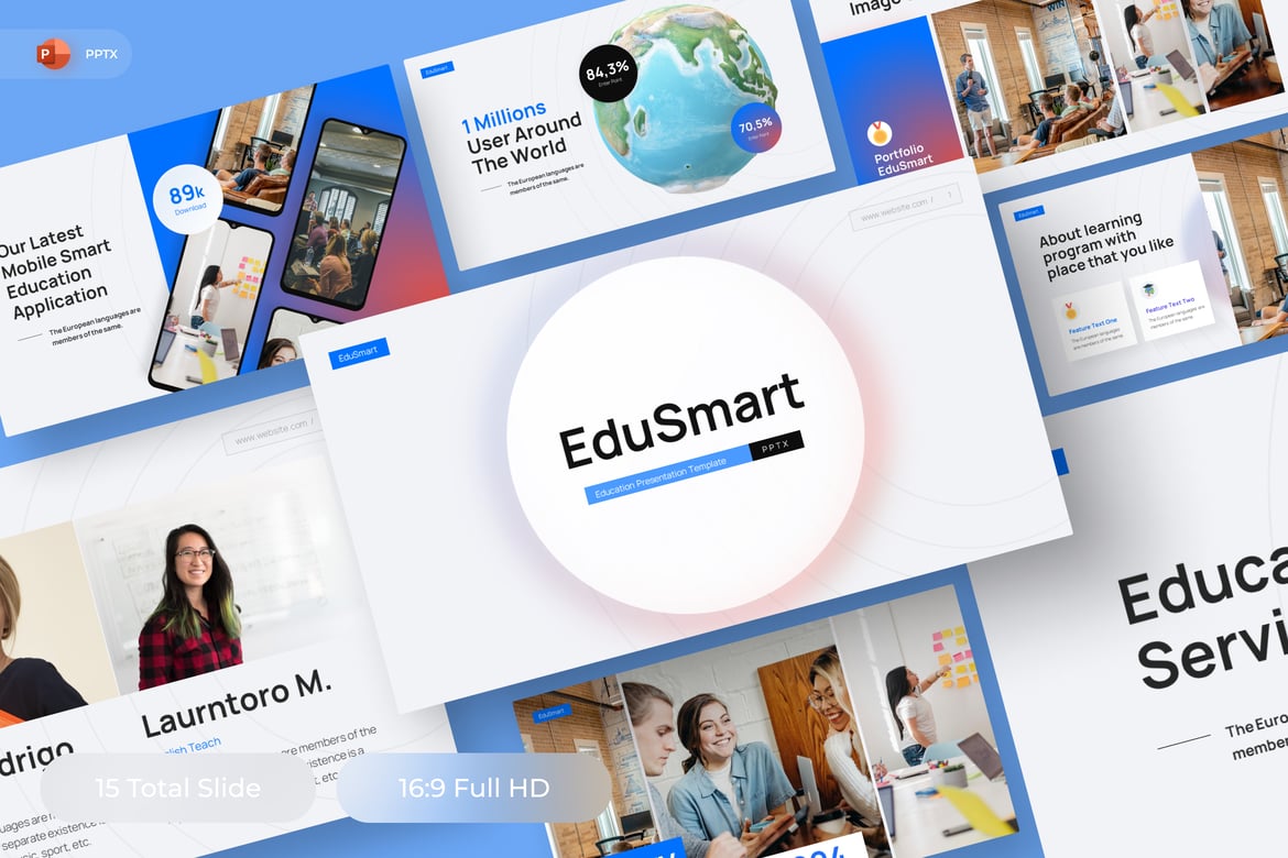 Template PowerPoint EduSmart - Solusi Presentasi Pendidikan yang Menarik