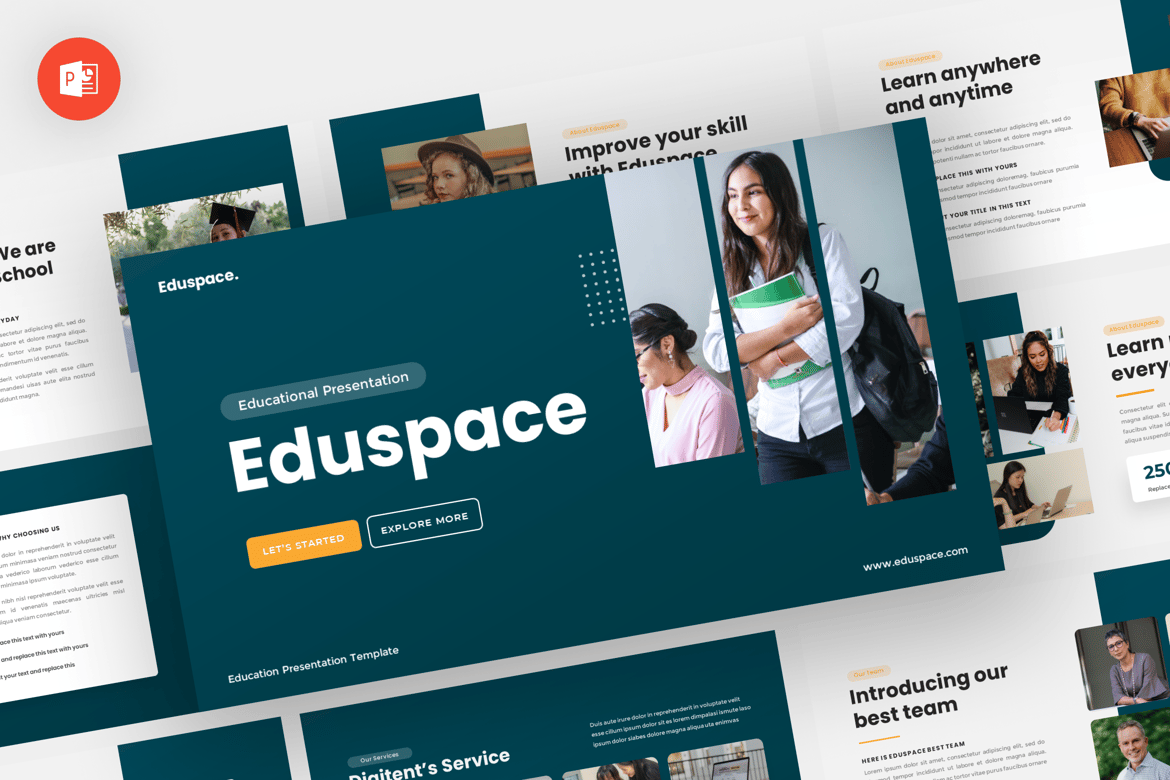 Template Powerpoint Eduspace - Presentasi Pendidikan yang Menarik