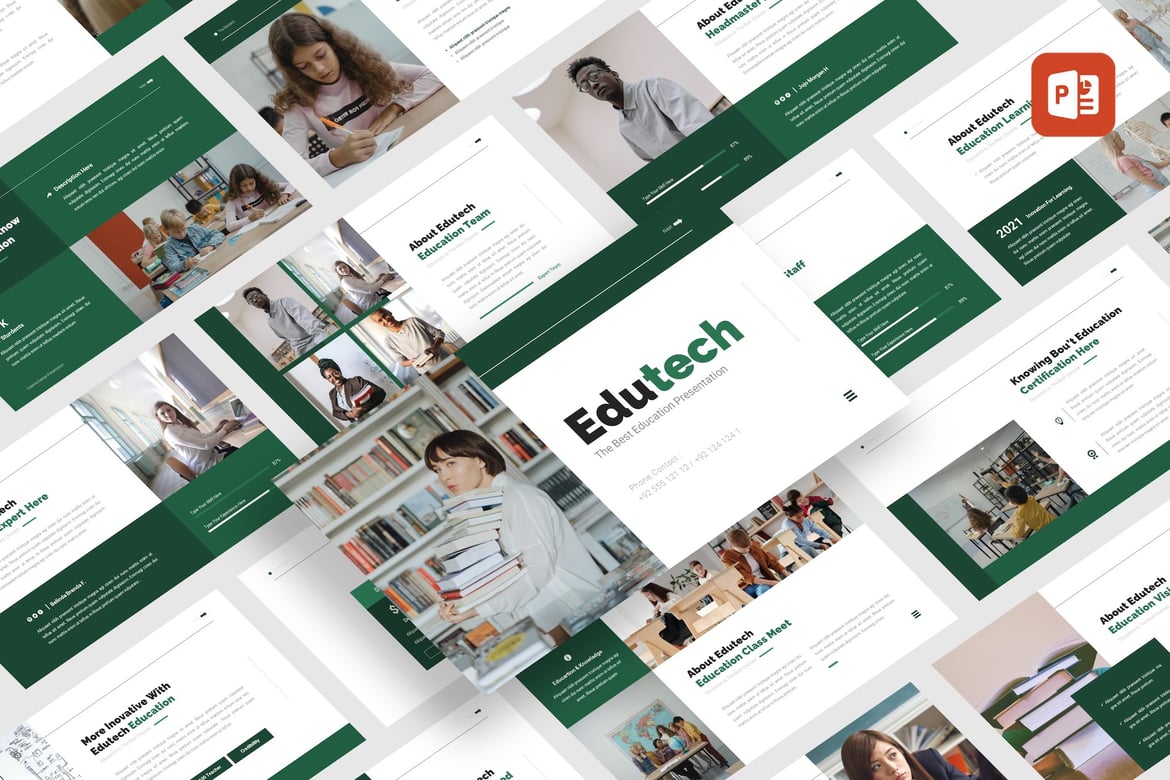 Template PowerPoint Edutech - Solusi Presentasi Pendidikan yang Menarik