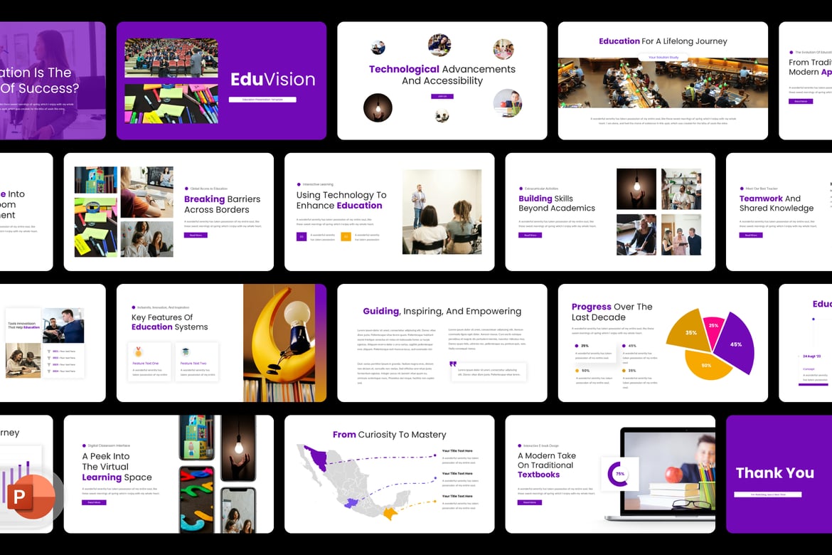 Template Presentasi Eduvision - PowerPoint yang Modern dan Profesional