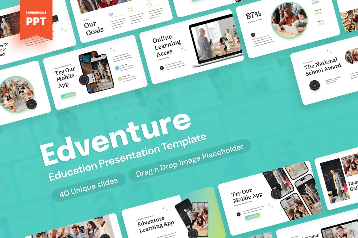 Template Presentasi Edventure - Solusi Kreatif untuk Pendidikan