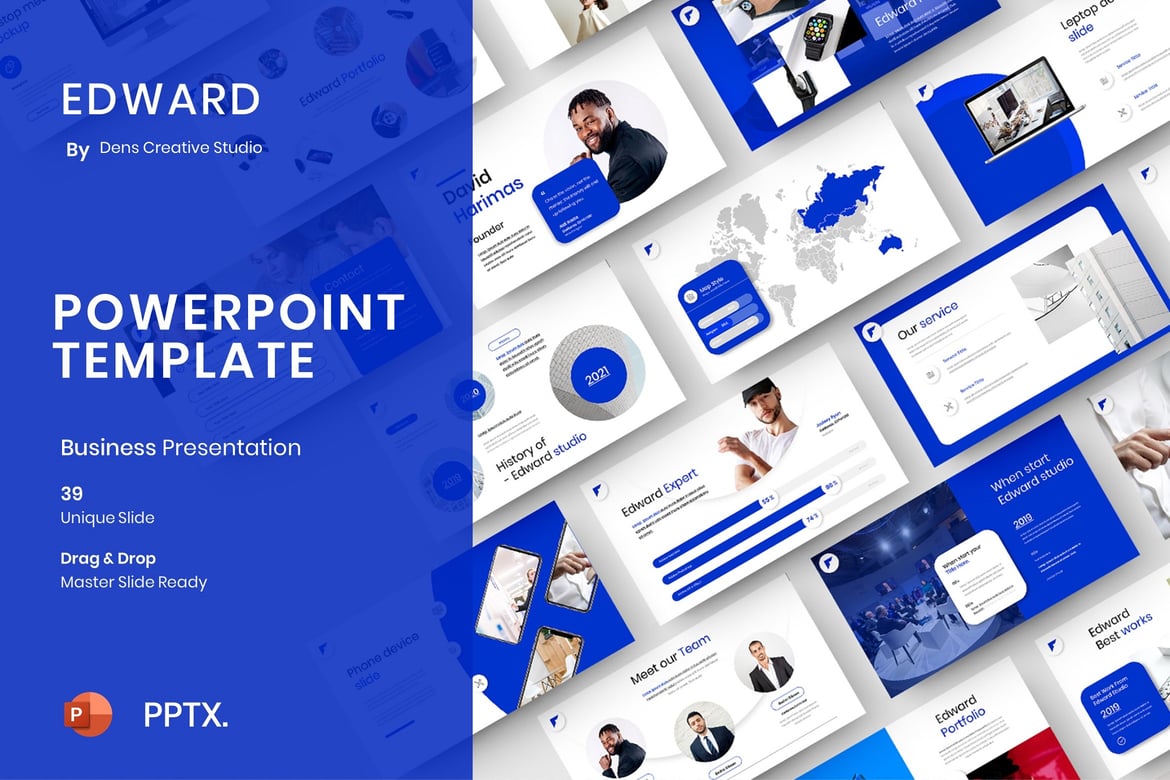 Template PowerPoint Bisnis Edward - Solusi Presentasi Profesional