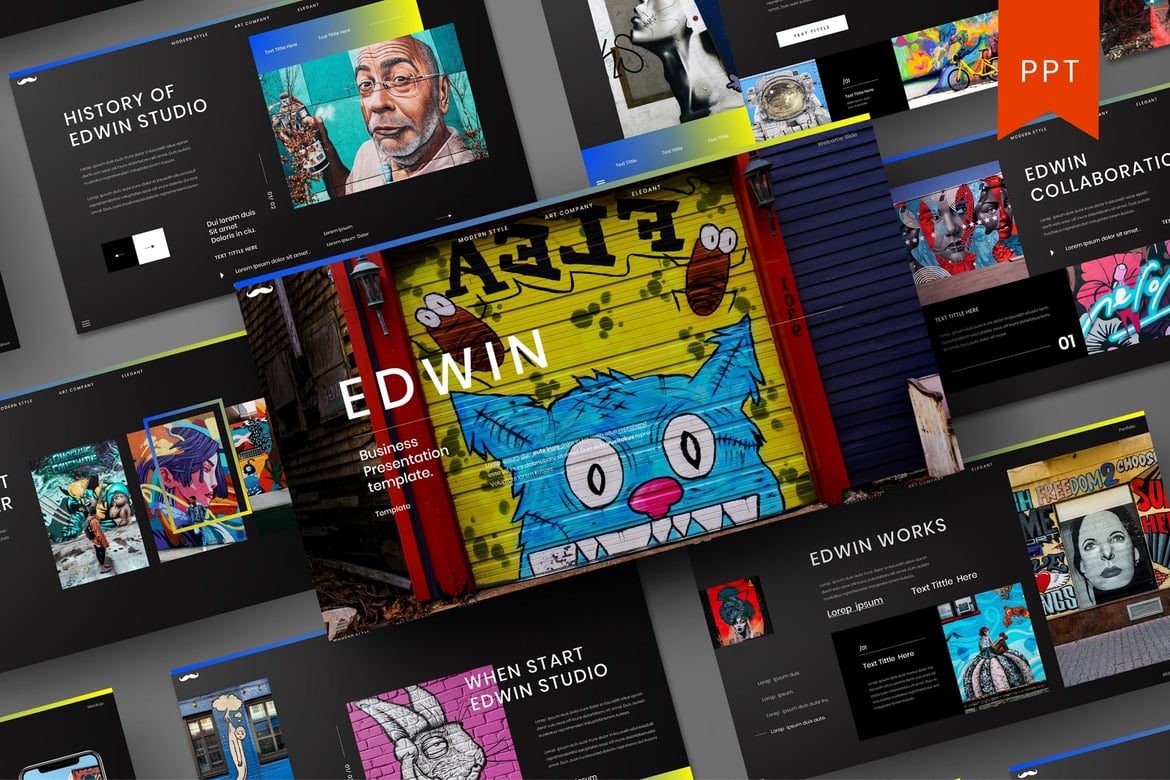 Edwin – Template PowerPoint Bisnis yang Menarik