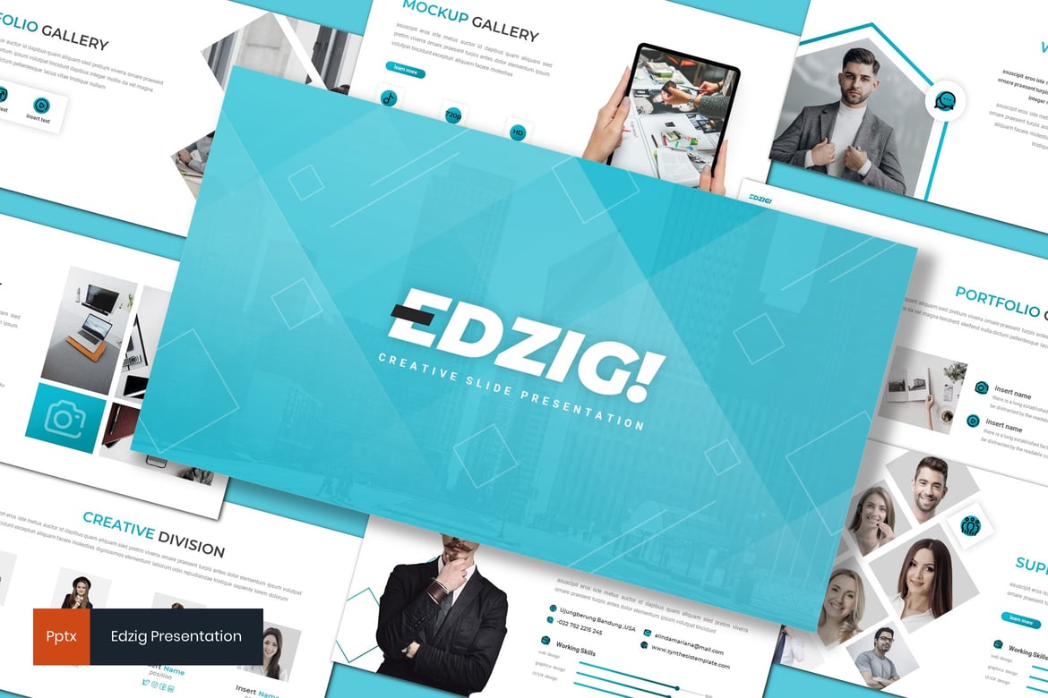 Template PowerPoint Edzig - Solusi Presentasi Profesional Anda