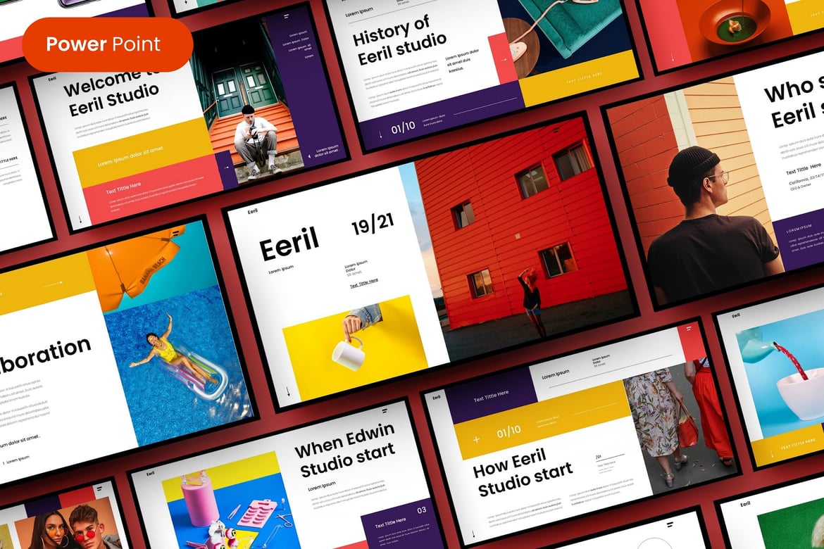 Eeril – Template PowerPoint Bisnis yang Menarik