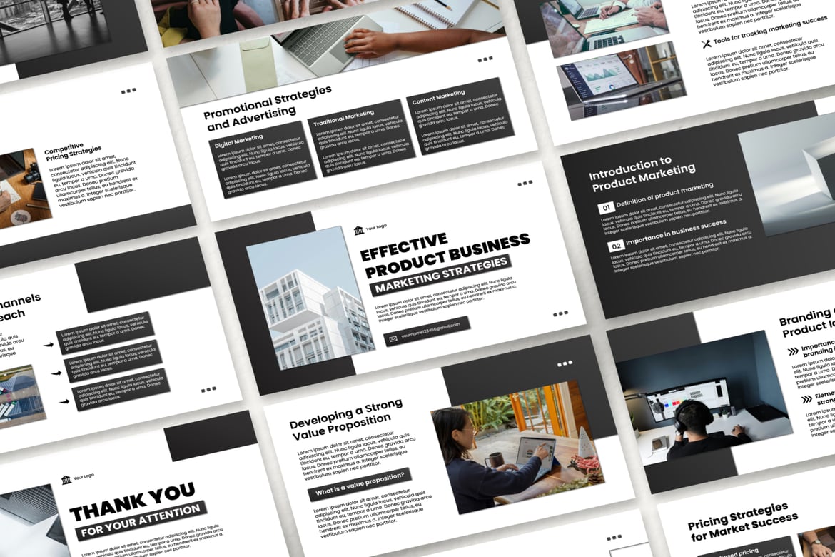 Template PowerPoint Pemasaran Bisnis yang Efektif dan Modern
