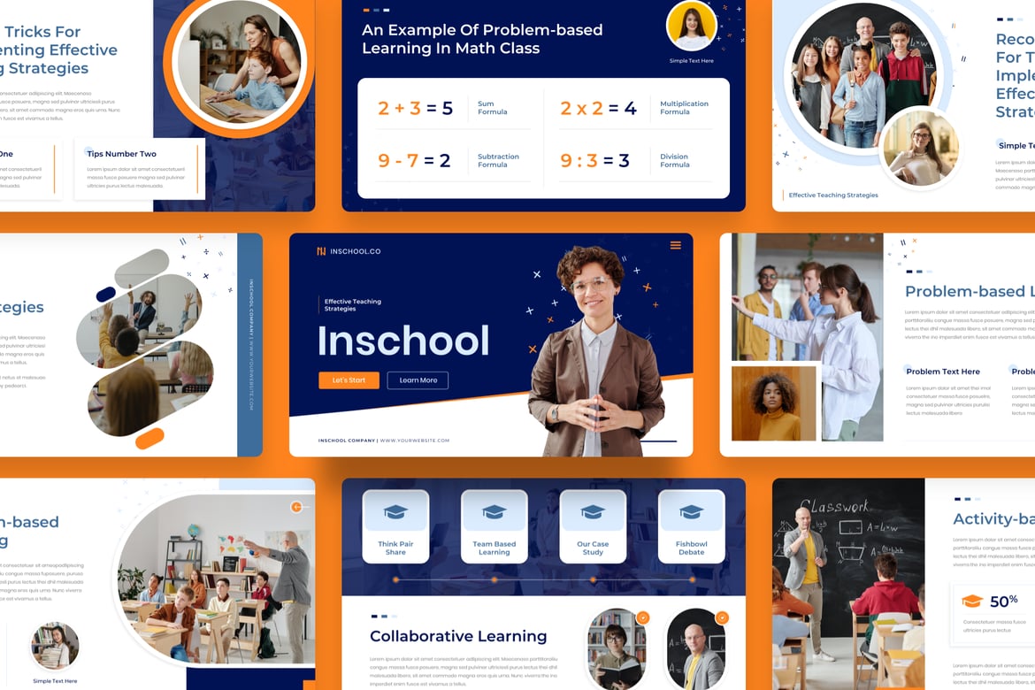Template PowerPoint Strategi Pengajaran Efektif yang Menarik