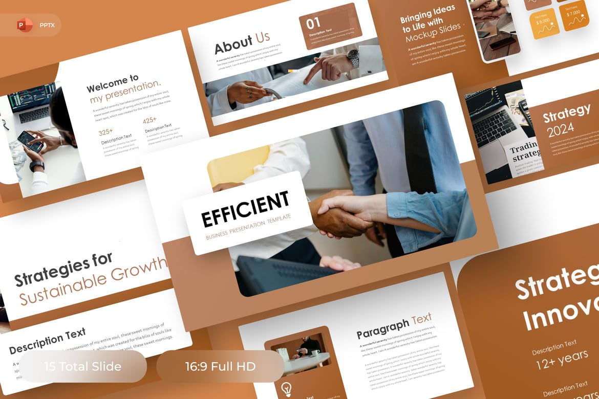 Template PowerPoint Bisnis yang Efisien dan Menarik