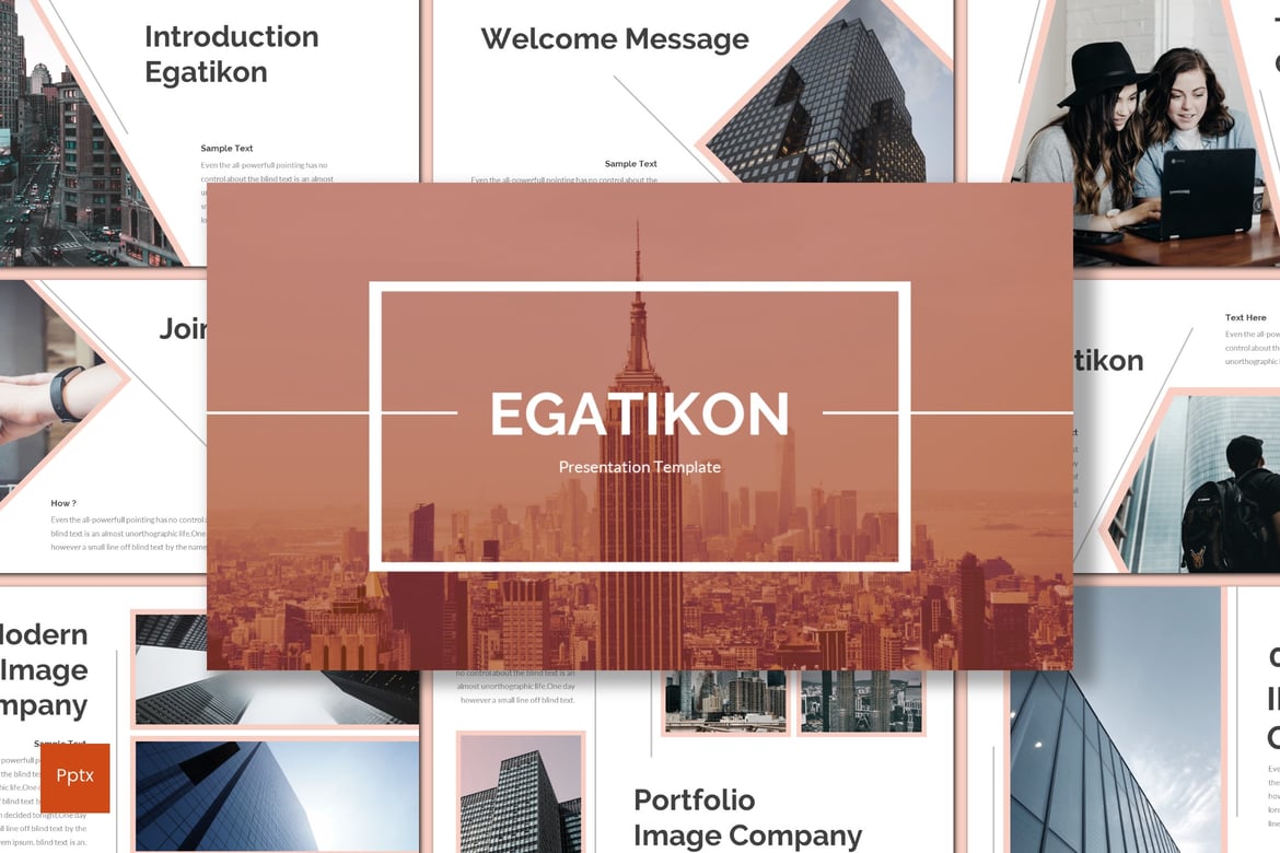 Egatikon - Template PowerPoint Minimalis dan Kreatif
