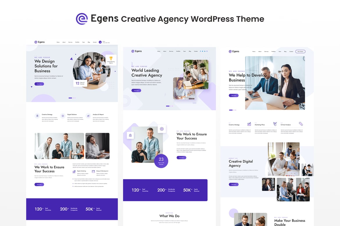 Egens - Tema WordPress Kreatif untuk Agensi Modern
