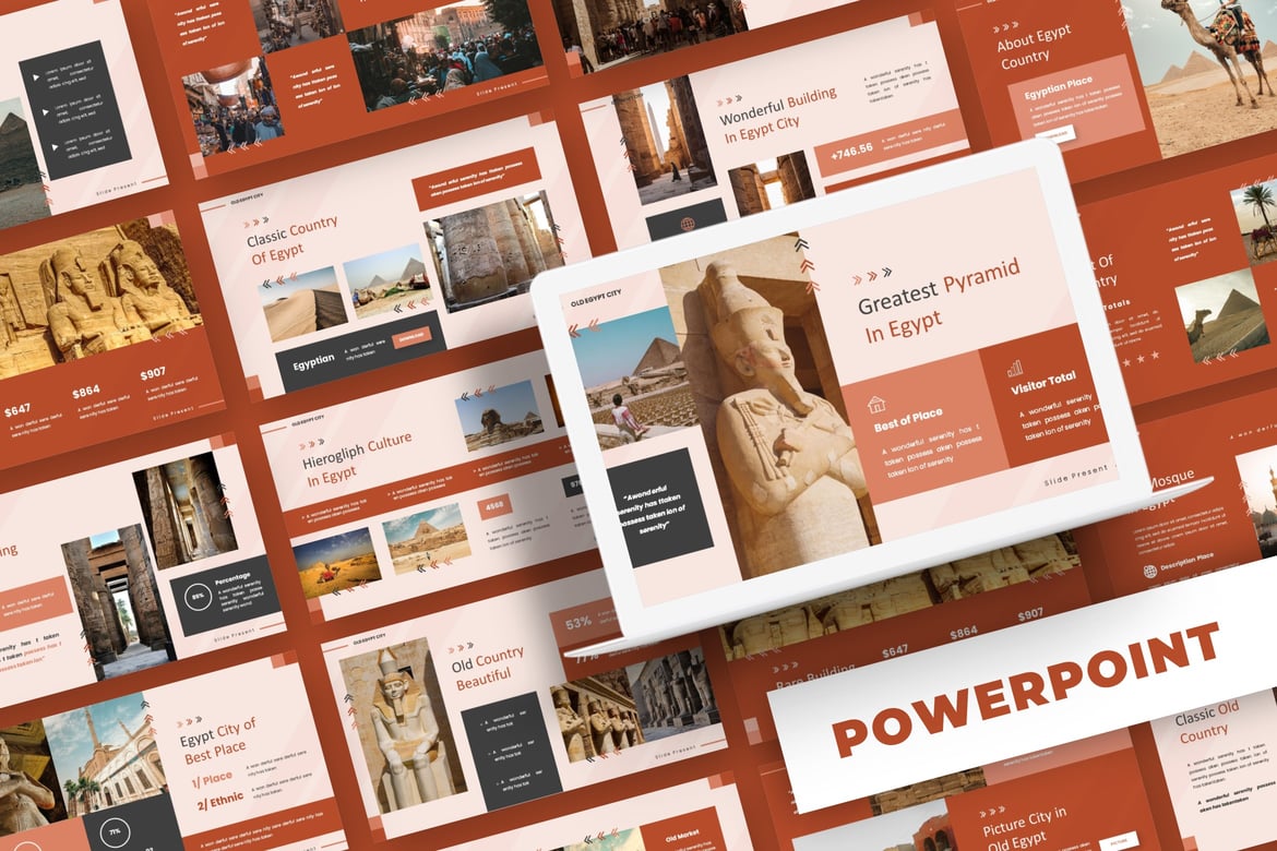 Template PowerPoint Mesir - Presentasi yang Menarik dan Profesional