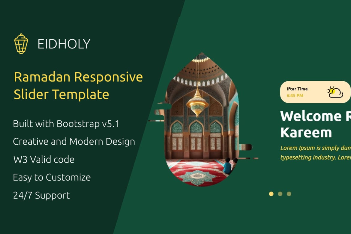 Eidholy - Template Website Slider Bootstrap Ramadan Responsif