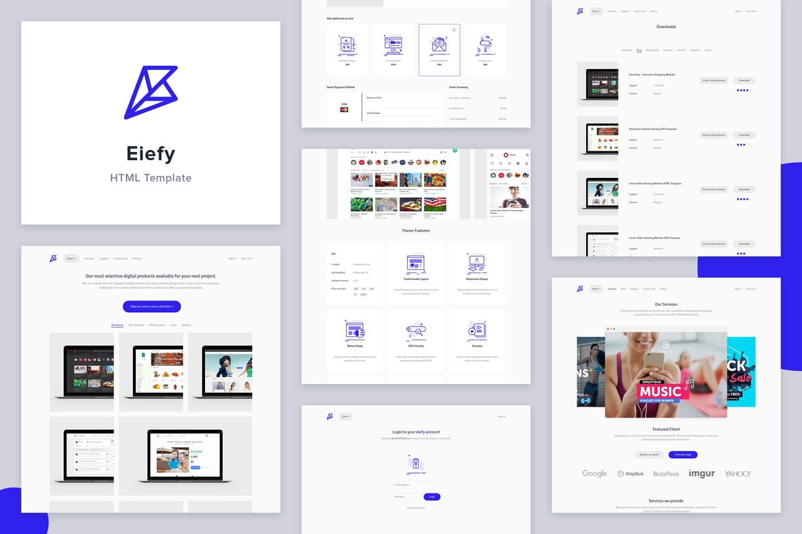 Eiefy: Template Website Profesional untuk Penjualan Produk Digital