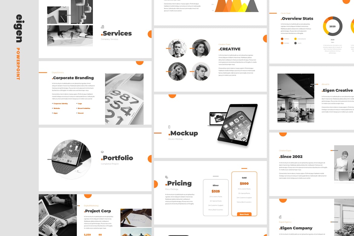 Eigen - Template PowerPoint Pemasaran Kreatif yang Profesional