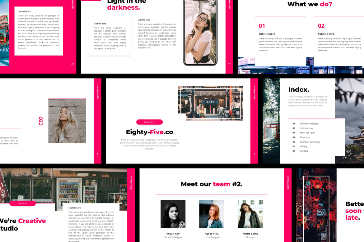 Template Presentasi PowerPoint Eighty-Five yang Menarik dan Profesional