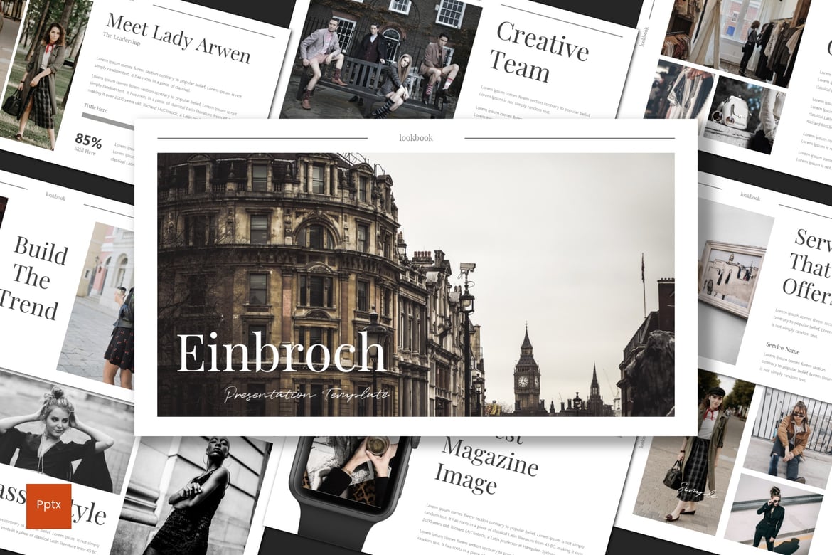 Einbroch - Template PowerPoint Kreatif dan Minimalis