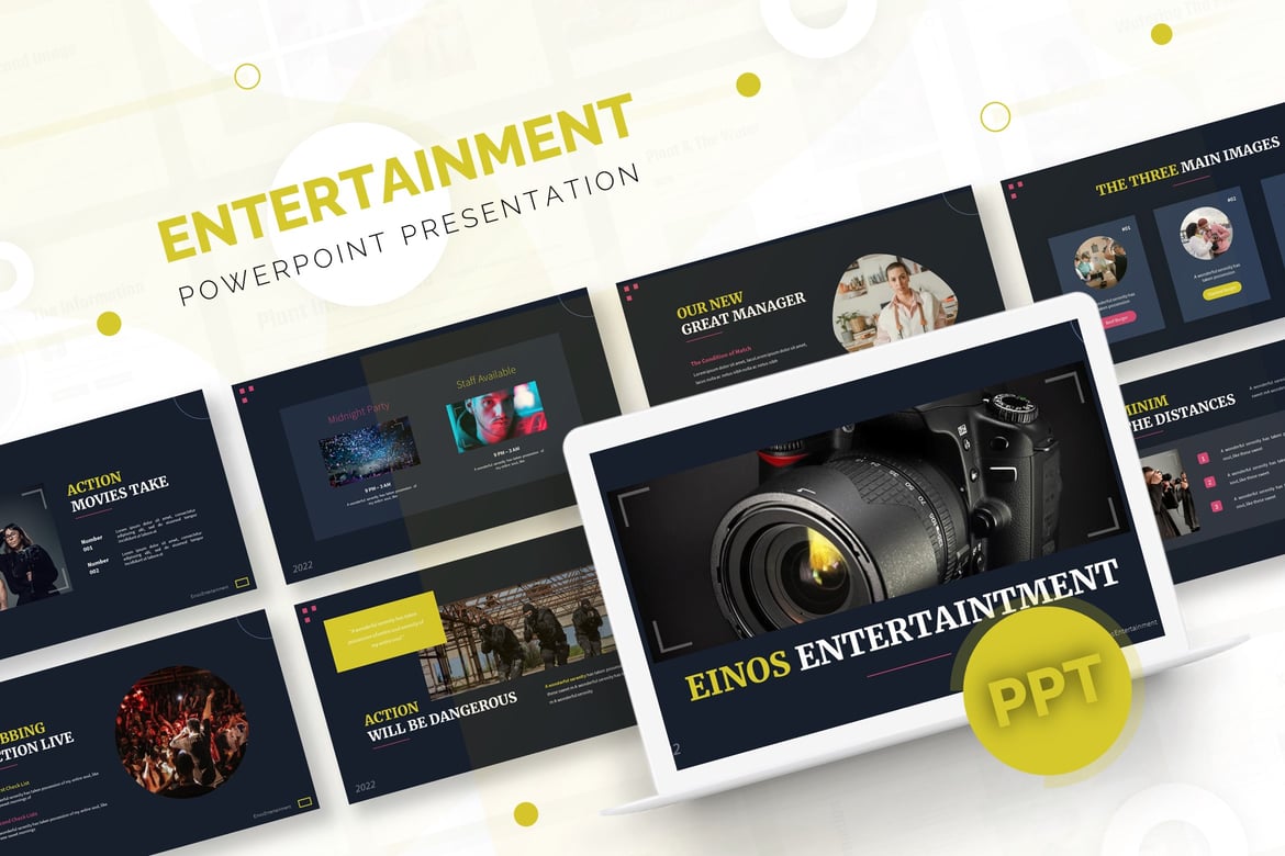 Template Powerpoint Einos Entertainment: Solusi Presentasi Profesional