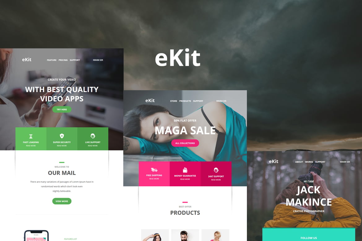 eKit Mail: 80+ Template Email Modern dan Responsif