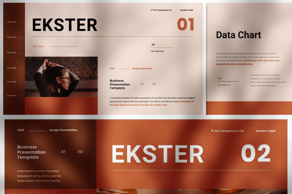 Template Presentasi Ekster - PowerPoint untuk Bisnis yang Menarik