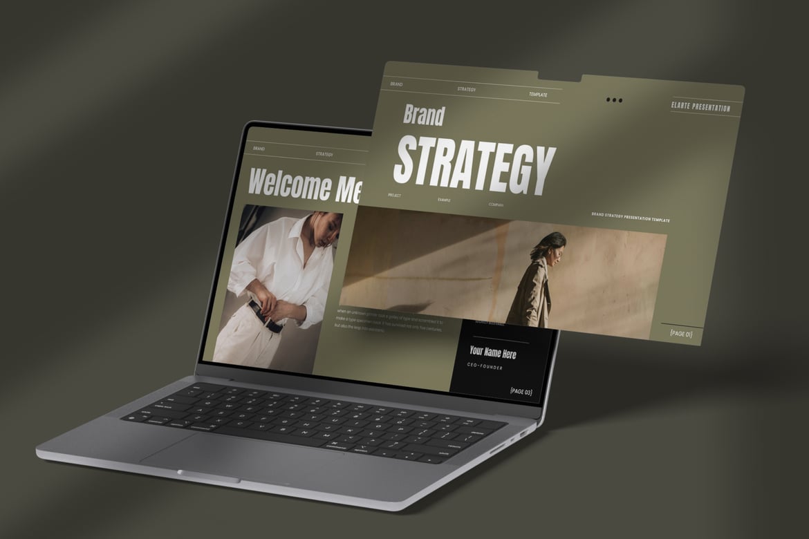 Elarte - Template PowerPoint Strategi Merek yang Menarik