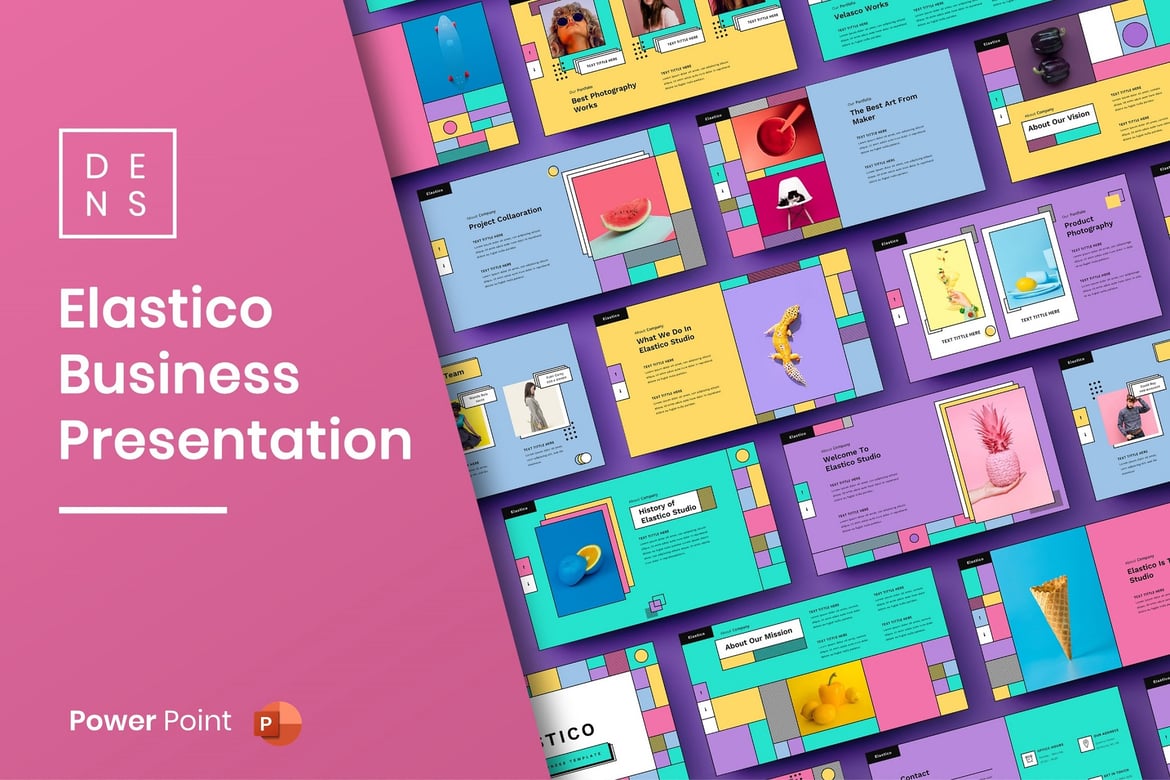 Elastico – Template PowerPoint Bisnis Kreatif yang Menarik