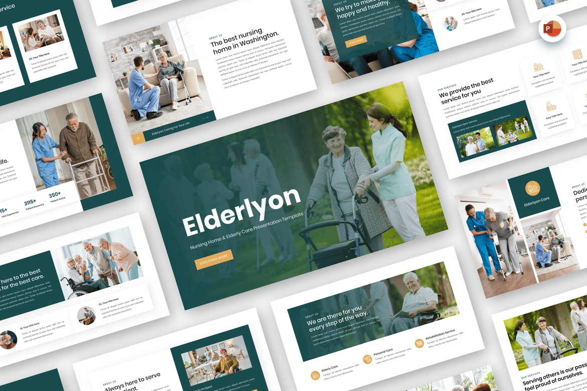 Elderlyon - Template Presentasi Perawatan Lansia dan Panti Wreda