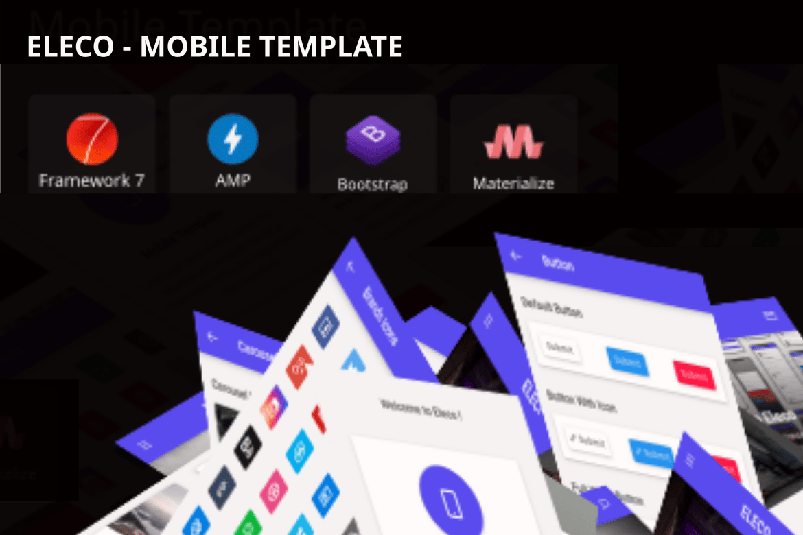 Eleco - Kit Template UI Mobile Modern dan Responsif