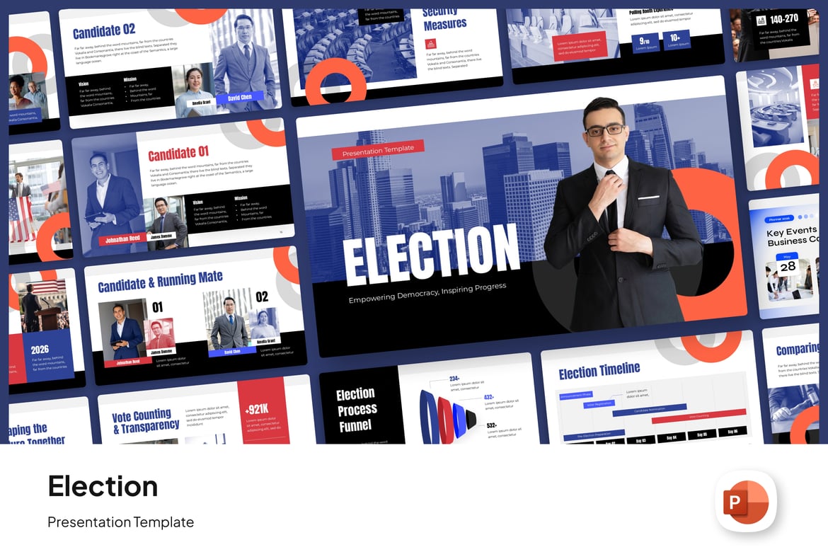 Template Presentasi PowerPoint Pemilihan Umum yang Kreatif