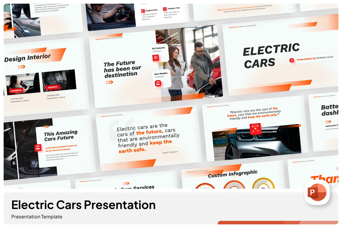 Template Presentasi Mobil Listrik - PowerPoint yang Menarik