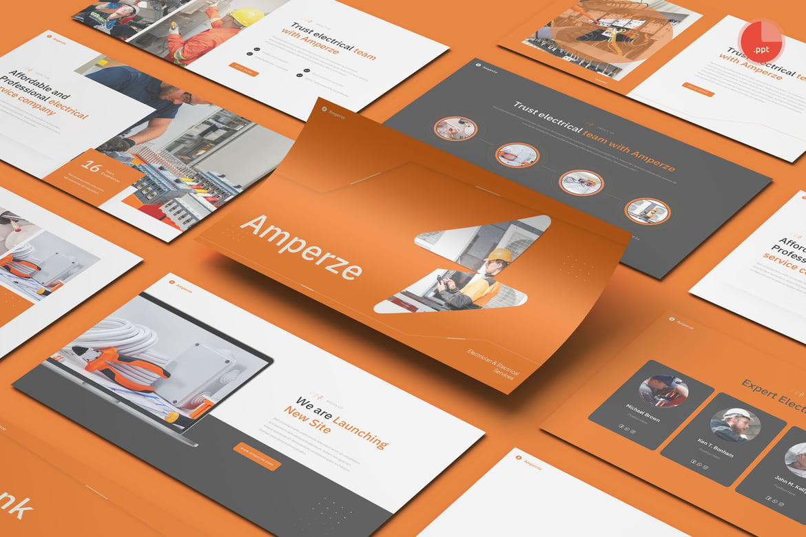 Template Presentasi Layanan Listrik yang Menarik dan Profesional