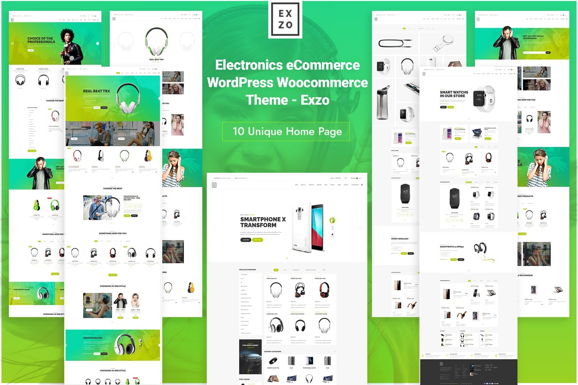Tema WordPress E-commerce Modern - Exzo untuk Produk Elektronik