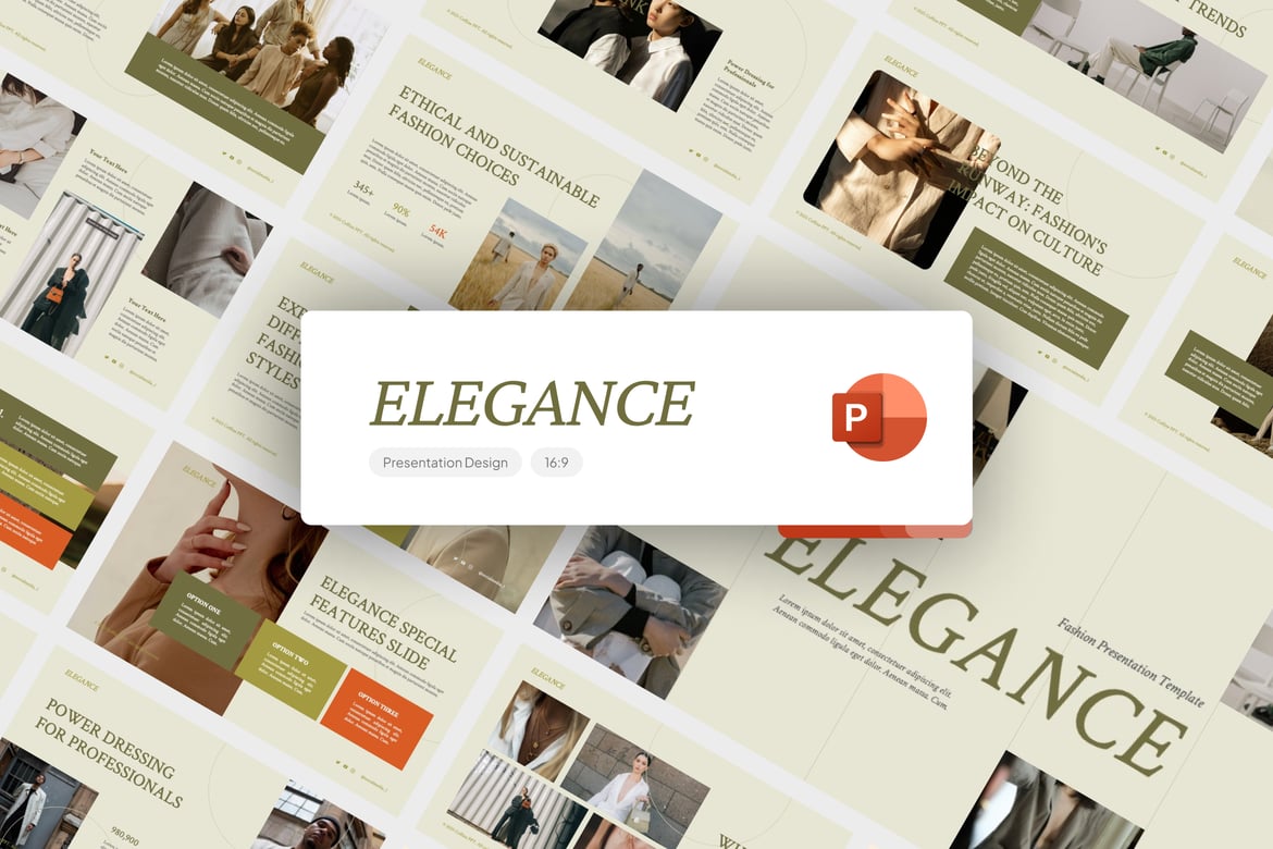 Template Presentasi Elegance Fashion - PowerPoint yang Menawan