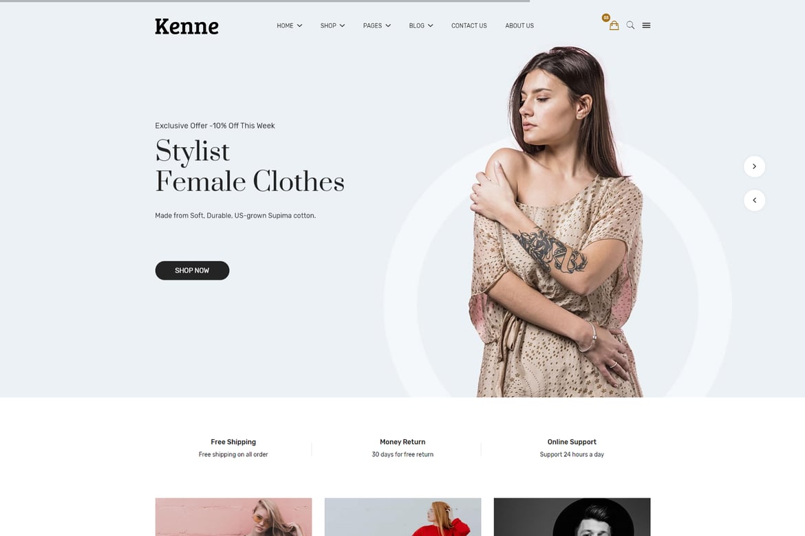Template Website Fashion Elegan - Kenne
