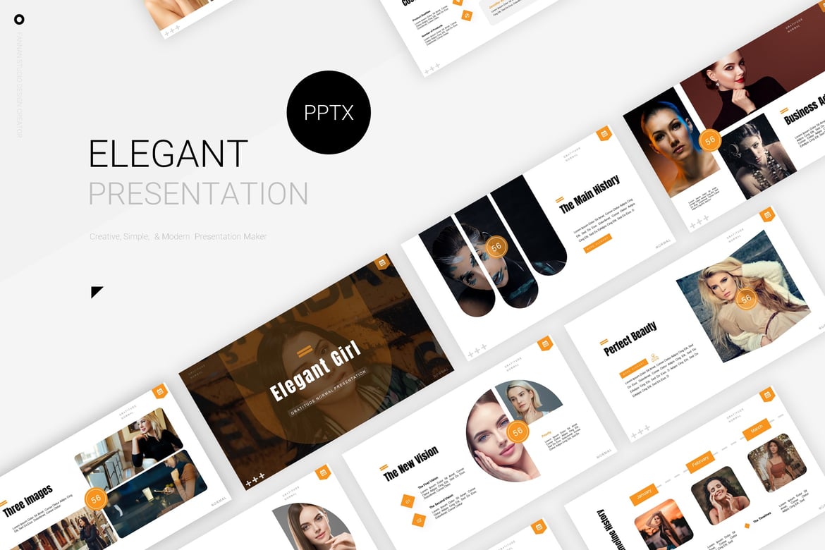 Template Presentasi Elegan untuk Perempuan - PowerPoint
