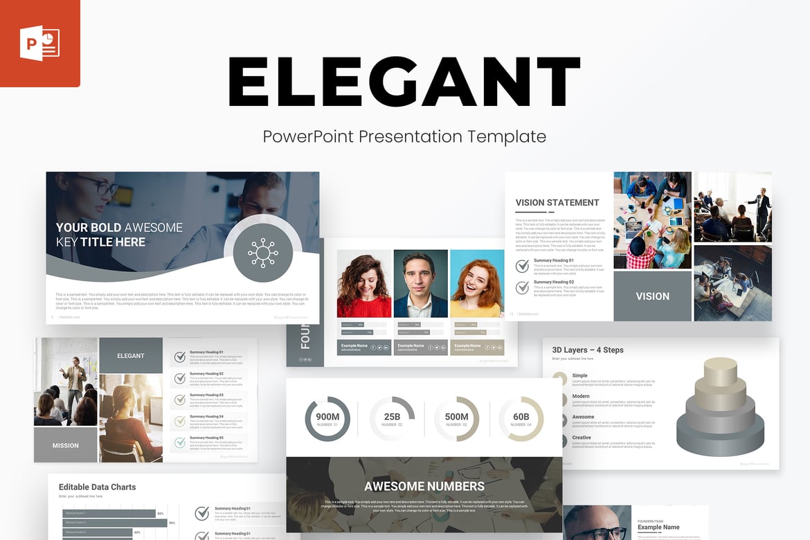 Template Presentasi PowerPoint Elegan untuk Kesuksesan Anda