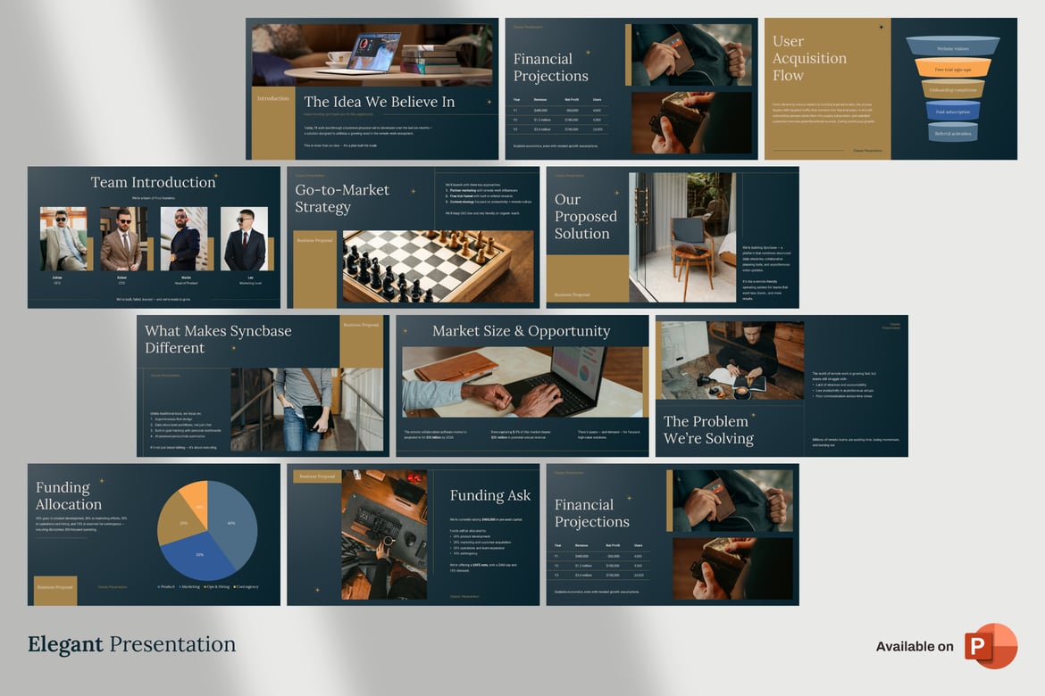 Template Presentasi Elegan - PowerPoint yang Memikat