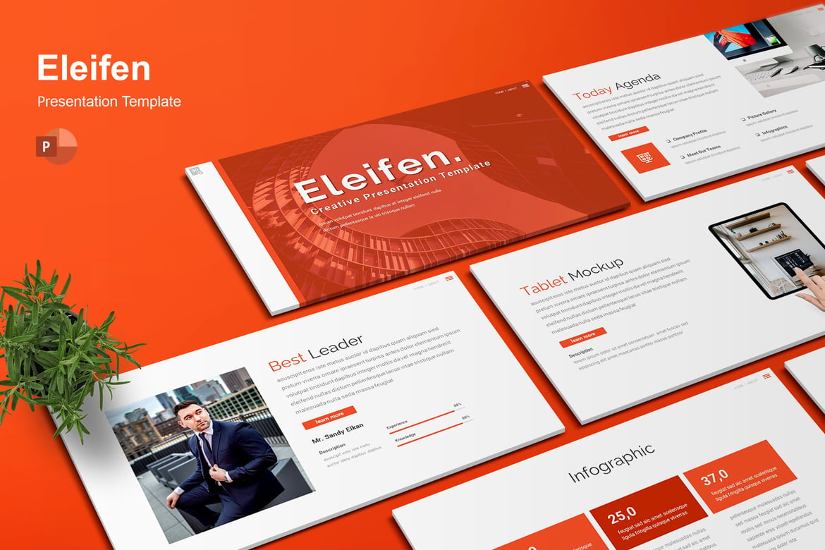 Template Presentasi Profesional Eleifen untuk PowerPoint