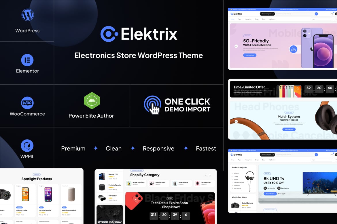 Elektrix - Tema WordPress WooCommerce untuk Elektronik yang Menarik dan Fungsional