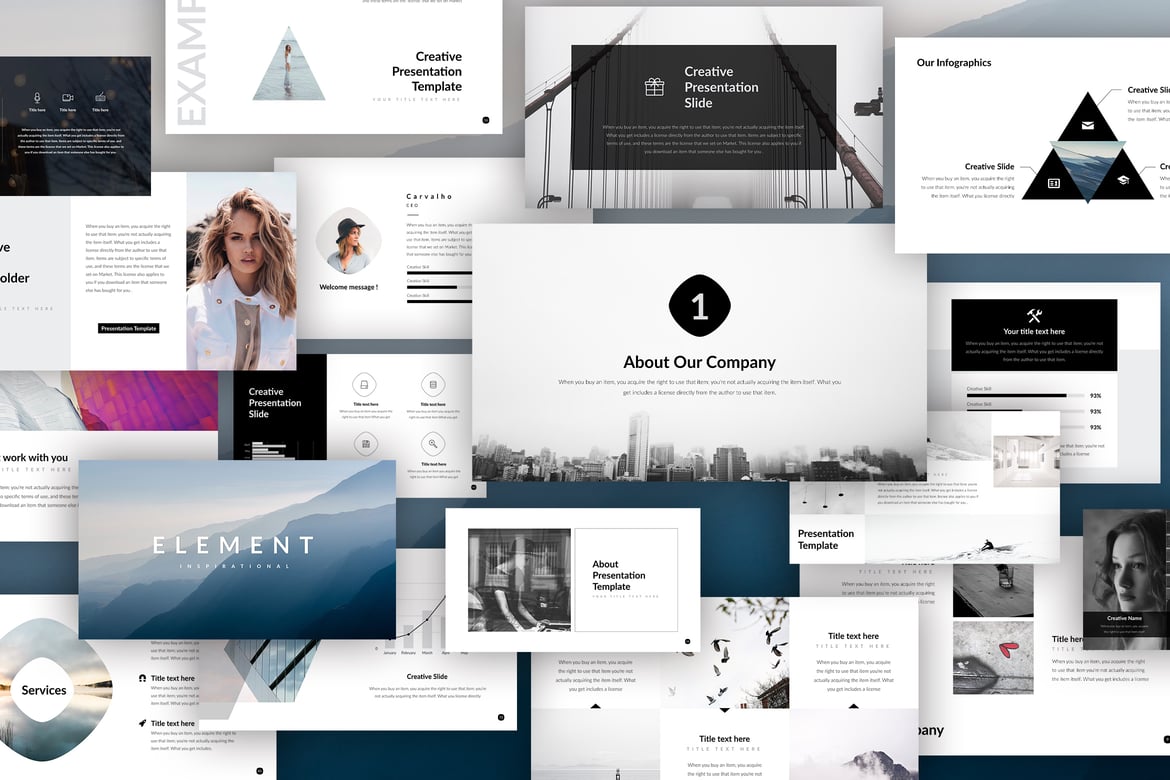Template Presentasi PowerPoint Element yang Menarik dan Profesional