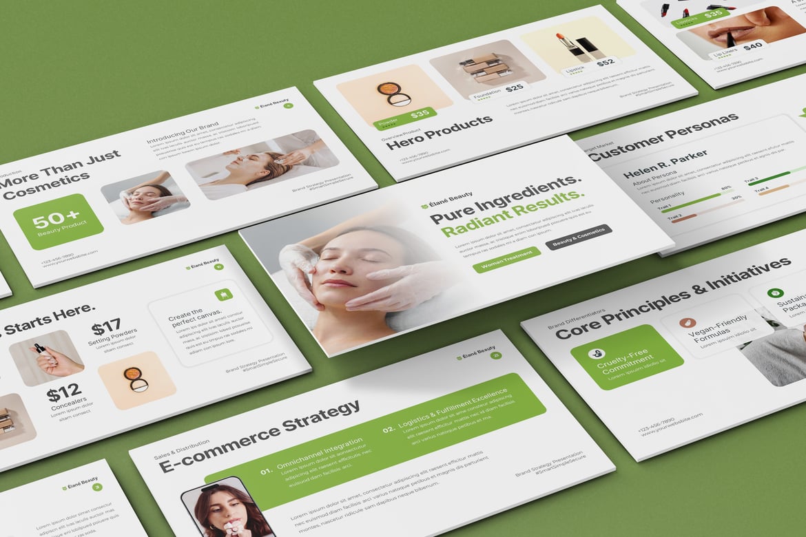 Template Presentasi Kecantikan Elena - Solusi Profesional untuk Bisnis Spa dan Kesehatan