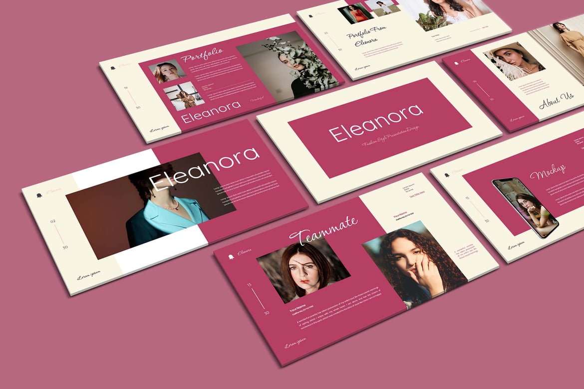 Template Presentasi PowerPoint Eleonora: Solusi Stylish untuk Semua Kebutuhan Anda