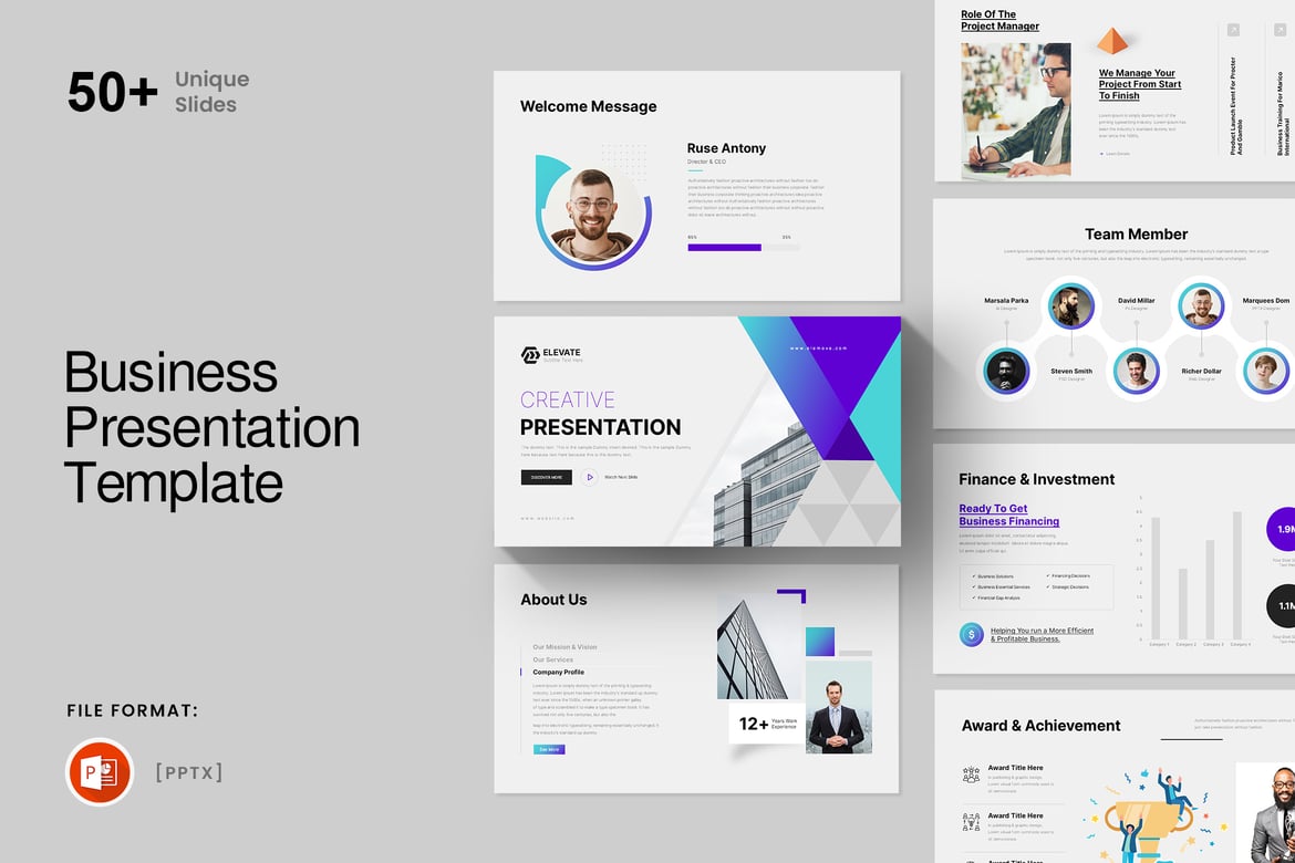 Template Presentasi PowerPoint Bisnis yang Meningkatkan Profesionalisme Anda
