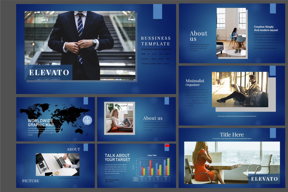 Template Presentasi Bisnis Elevato - PowerPoint yang Inovatif