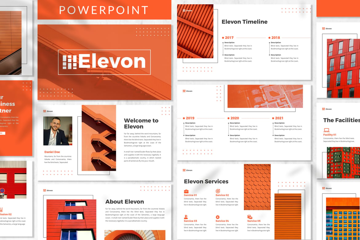 Elevon - Template Powerpoint Bisnis Modern dan Profesional