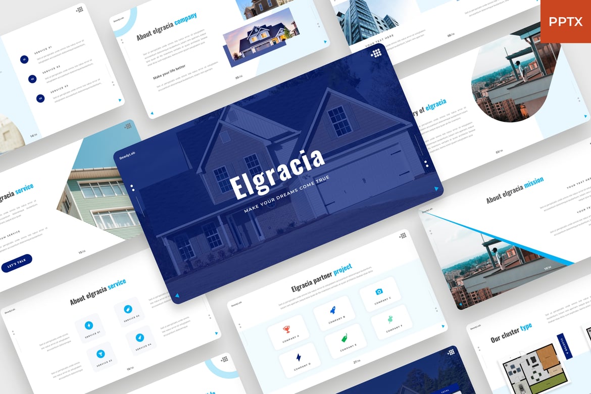 Template PowerPoint Elgracia - Solusi Presentasi Real Estate yang Menarik