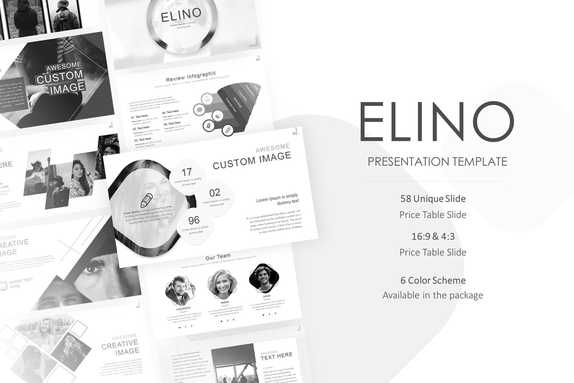 Template PowerPoint Elino: Presentasi Minimalis dan Elegan