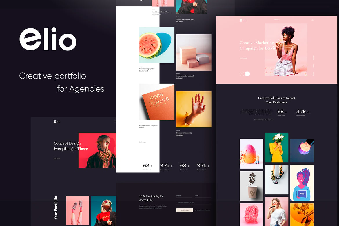 Elio - Template Website Portofolio Kreatif Modern HTML5 CSS3