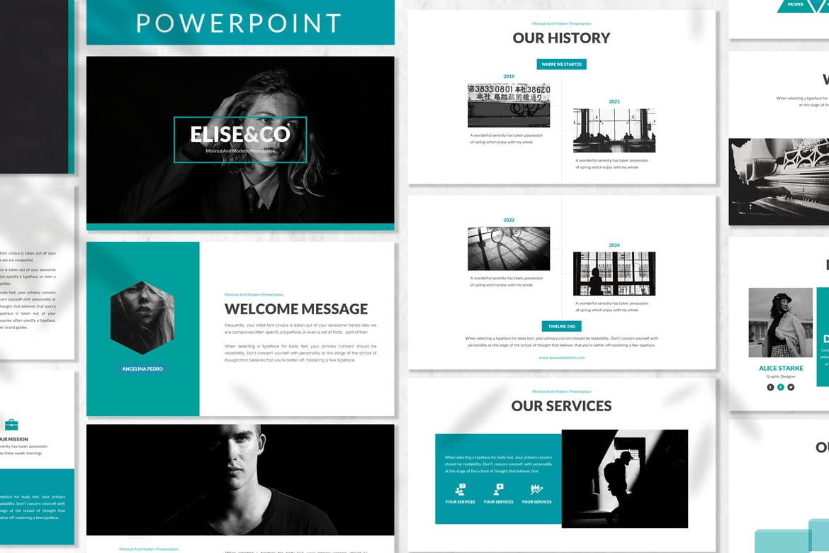 Elise - Template Powerpoint Fashion yang Elegan dan Modern
