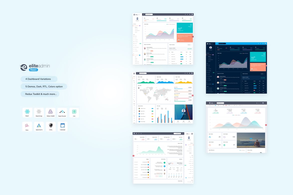 Template Admin React Elite yang Canggih dan Responsif